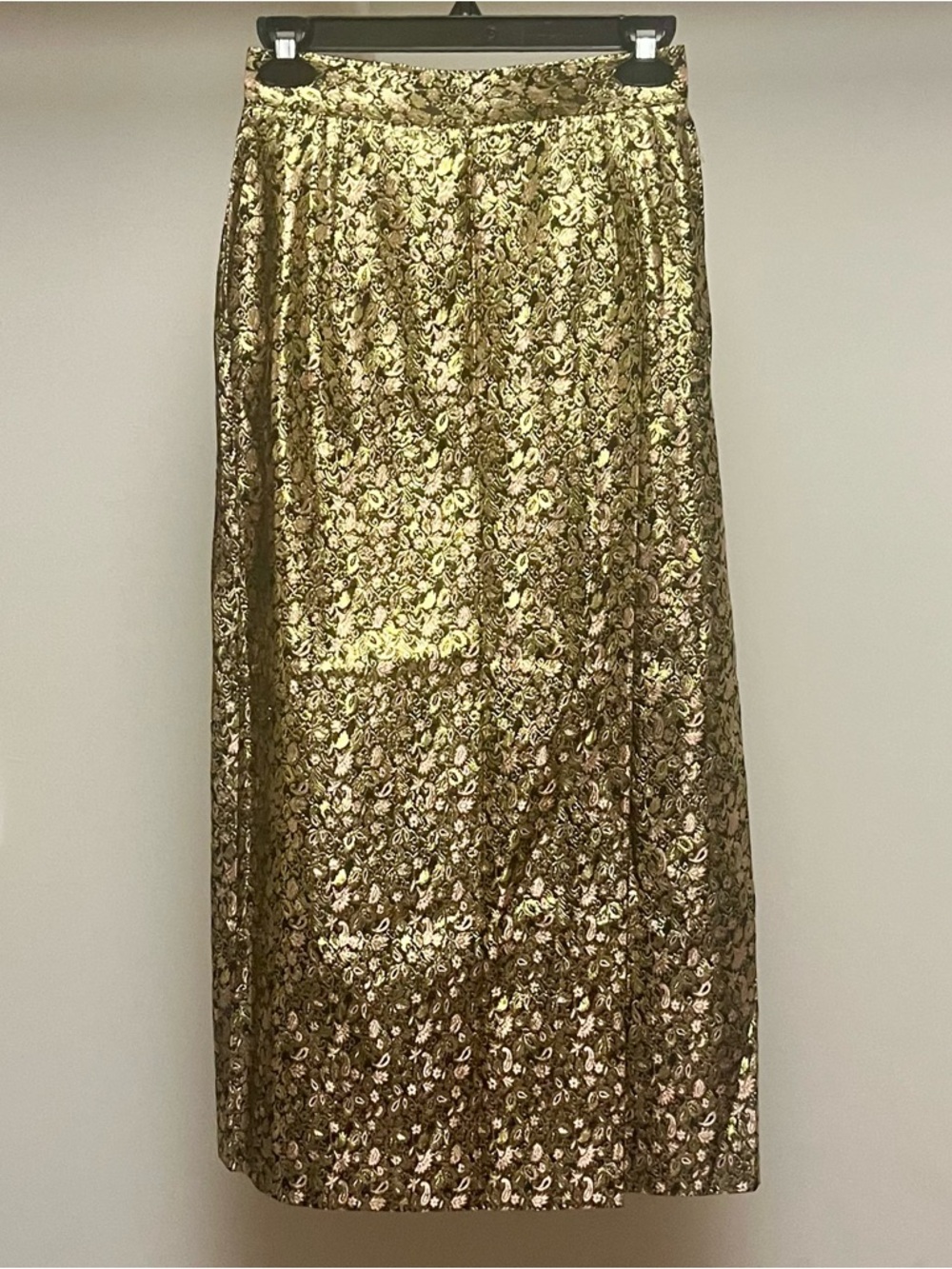 vintage lamé brocade skirt